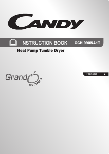 Mode d’emploi Candy GCH 990NA1T-47 Sèche-linge