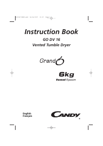 Manual Candy GO DV 16-47S Dryer