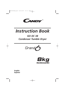 Manual Candy GO DC 38-37 Dryer