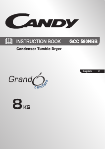 Handleiding Candy GCC 580NBB-80 Wasdroger