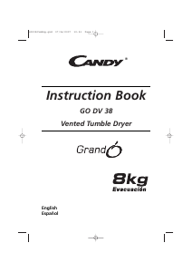 Manual Candy GO DV 38-37 Dryer