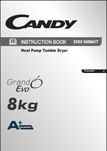 Mode d’emploi Candy EVOC 980NA1T-47 Sèche-linge