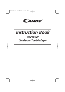 Manual Candy CDC 779XT88 Dryer