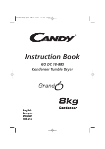 Manual Candy GO DC 18-88S Dryer