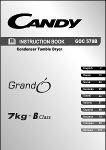 Handleiding Candy GOC 570B-UK Wasdroger