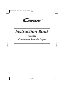 Manual de uso Candy CDC 668-37 Secadora
