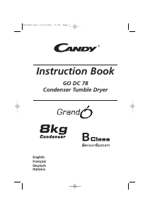 Manual Candy GO DC 78-88 Dryer