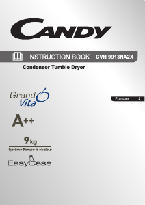 Mode d’emploi Candy GVH 9913NA2X-47 Sèche-linge