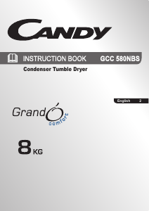 Handleiding Candy GCC 580NBS-80 Wasdroger