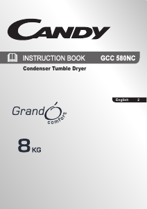 Handleiding Candy GCC 580NC-80 Wasdroger