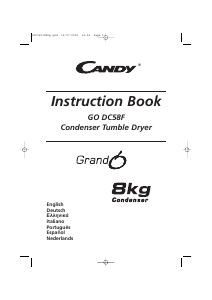 Manual Candy GO DC 58F-47S Dryer