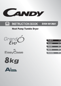 Handleiding Candy EVOH 9813NA1-S Wasdroger