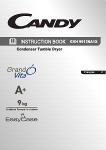 Mode d’emploi Candy GVH 9913NA1X-47 Sèche-linge
