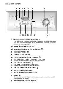 Manual de uso Candy CST 670-37S Secadora