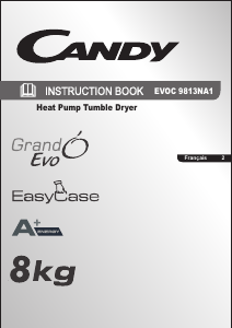 Mode d’emploi Candy EVOC 9813NA1-47 Sèche-linge
