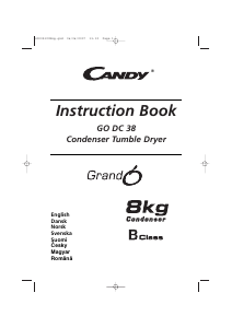 Manual Candy GO DC 38-86S Dryer