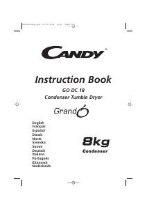 Manual Candy GO DC 18-37S Dryer