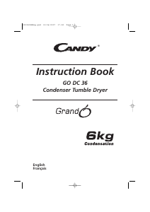 Manual Candy GO DC 36-47 Dryer