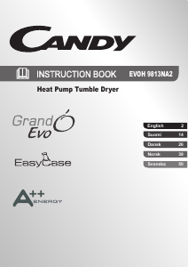 Handleiding Candy EVOH 9813NA2-S Wasdroger