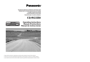 Mode d’emploi Panasonic CQ-R153U Autoradio