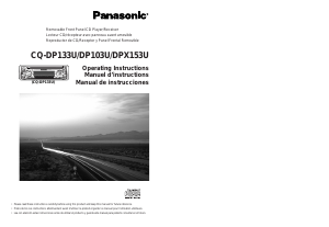 Mode d’emploi Panasonic CQ-DPX153U Autoradio