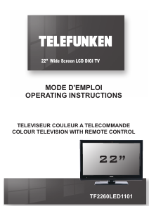 Bruksanvisning Telefunken TF2260LED1101 LCD TV