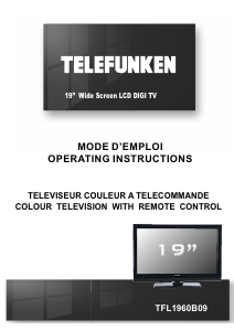 Bruksanvisning Telefunken TFL1960B09 LCD TV