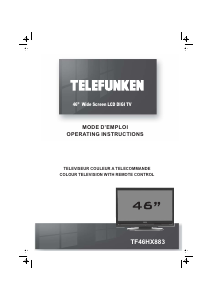 Bruksanvisning Telefunken TF46HX883 LCD TV