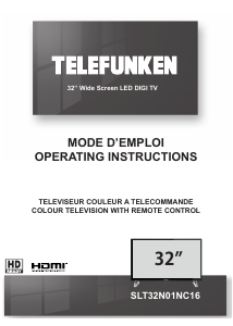Manual Telefunken SLT32N01NC16 LED Television