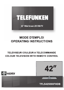 Manual Telefunken TFLS425090FHDB LED Television