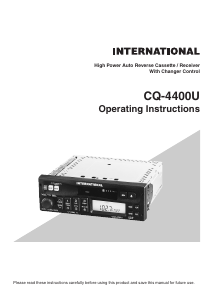 Handleiding International CQ-4400U Autoradio