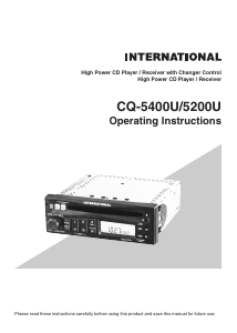 Handleiding International CQ-5400U Autoradio