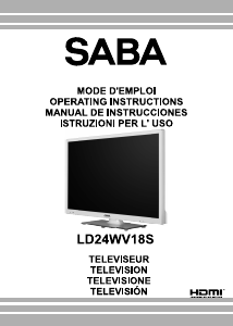 Handleiding SABA LD24WV18S LCD televisie
