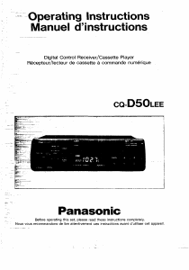 Handleiding Panasonic CQ-D50LEE Autoradio