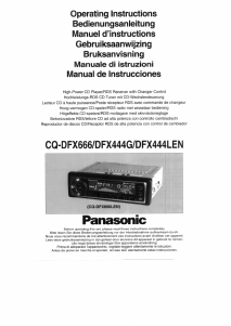 Bruksanvisning Panasonic CQ-DFX666 Bilradio