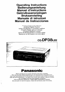Bruksanvisning Panasonic CQ-DP38LEE Bilradio