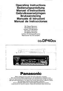 Bruksanvisning Panasonic CQ-DP40EN Bilradio