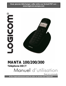 Mode d’emploi Logicom Manta 100 Téléphone sans fil