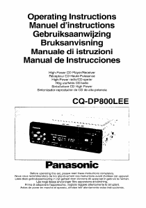 Handleiding Panasonic CQ-DP800LEE Autoradio