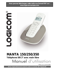 Mode d’emploi Logicom Manta 150 Téléphone sans fil