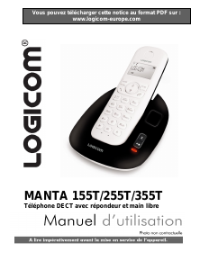 Mode d’emploi Logicom Manta 155T Téléphone sans fil