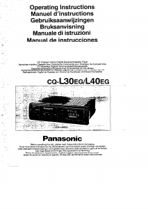 Handleiding Panasonic CQ-L30EG Autoradio