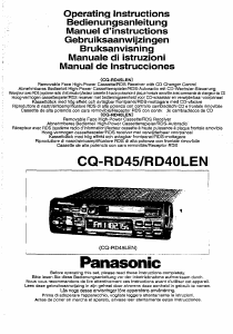 Handleiding Panasonic CQ-RD40LEN Autoradio