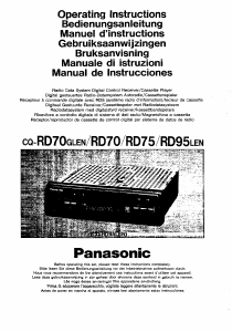 Bruksanvisning Panasonic CQ-RD95LEN Bilradio