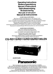 Bruksanvisning Panasonic CQ-RD100LEN Bilradio
