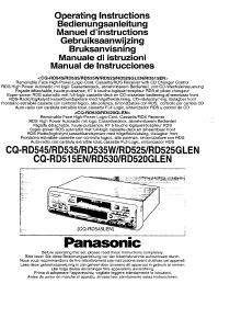 Bruksanvisning Panasonic CQ-RD520GLEN Bilradio