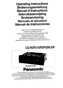 Handleiding Panasonic CQ-RDP200LEN Autoradio