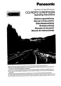 Bruksanvisning Panasonic CQ-RDP212 Bilradio