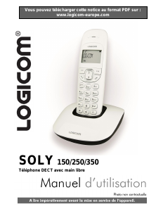 Mode d’emploi Logicom Soly 150 Téléphone sans fil