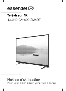 Mode d’emploi Essentiel B 43UHD-G600 Téléviseur LED